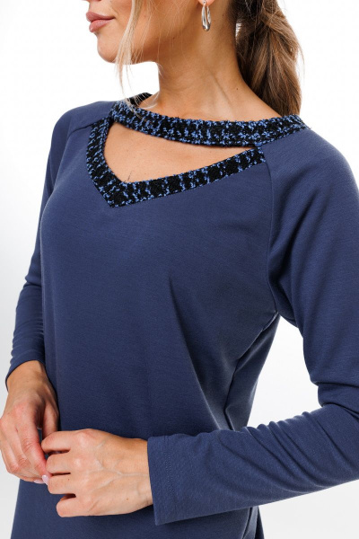 Кардиган, платье NikVa 397-2 синий - фото 9