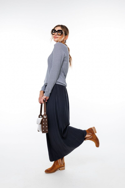 Теплый джемпер с регланом и защитой рукавов NikVa 381-2 полосы - фото 2