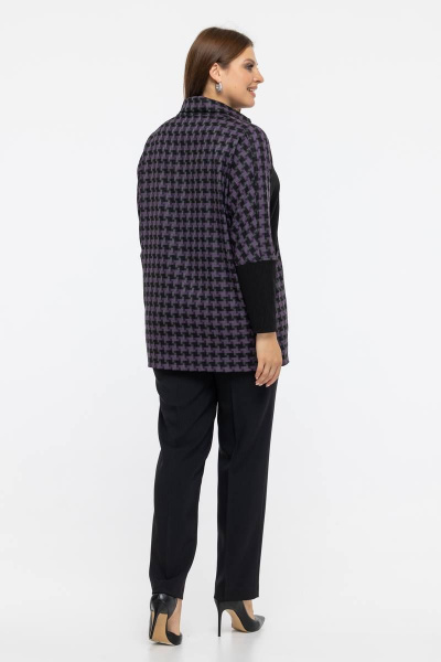 Модный спортивный блузон в стиле Sport chic из трикотажа Avila 0942 фиолетовый - фото 5