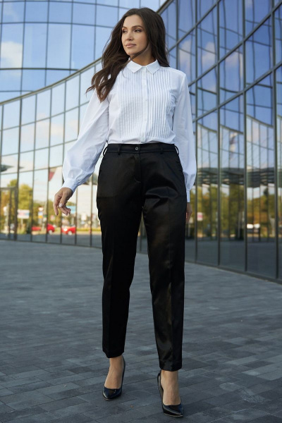 Классические женские брюки с боковыми карманами из текстиля Andina city 2012-23 - фото 2