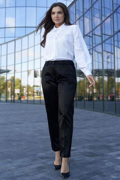 Классические женские брюки с боковыми карманами из текстиля Andina city 2012-23 - фото 1