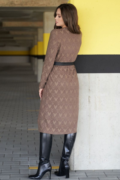 Платье Andina city 8016 кэмел - фото 4