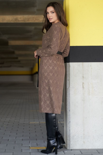 Платье Andina city 8016 кэмел - фото 2