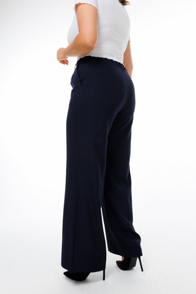 Синие широкие брюки на резинке для ежедневных образов Anelli 1416.1 дипломат - фото 2