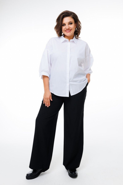 Пиджак оверсайз из текстиля с двустворчатой застежкой и капюшоном Anelli 1414 белый - фото 2