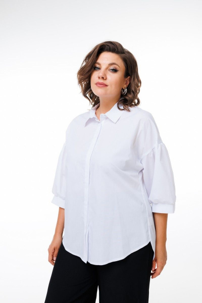 Пиджак оверсайз из текстиля с двустворчатой застежкой и капюшоном Anelli 1414 белый - фото 1