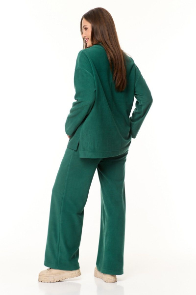 Зеленый спортивный комплект из флиса для активного дня Anastasia 939.1 темно-зеленый - фото 4