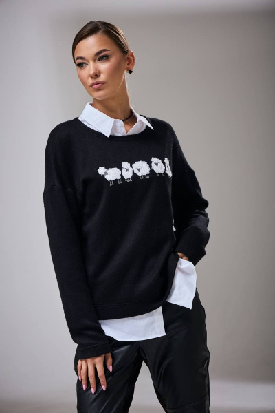 Джемпер Kaloris 2032/1 черный - фото 1