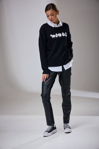 Джемпер Kaloris 2032/1 черный - фото 5