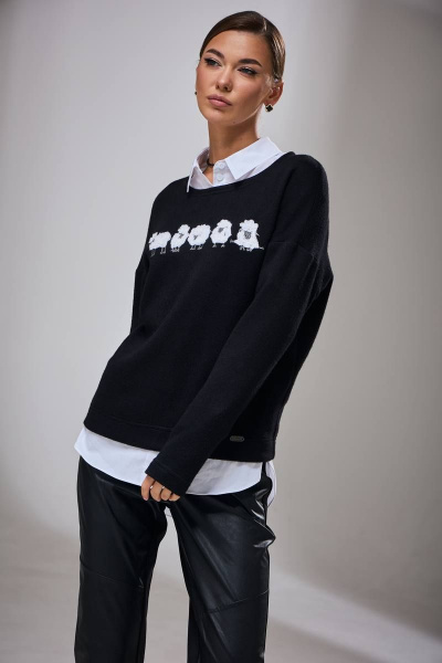 Джемпер Kaloris 2032/1 черный - фото 2