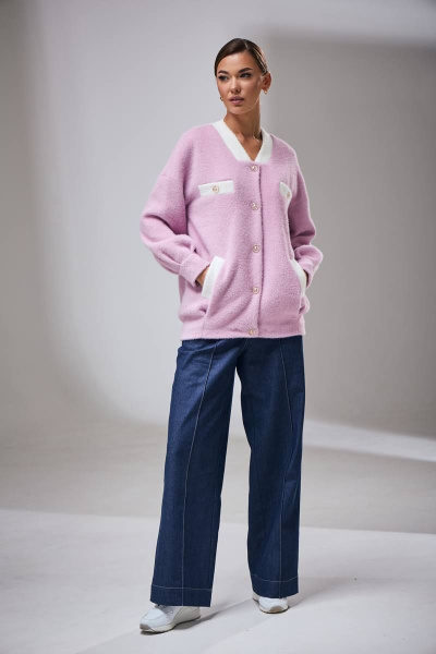 Жакет Kaloris 2039 розовый - фото 4