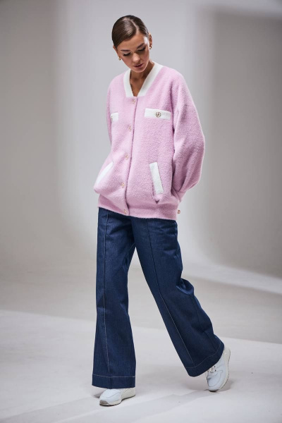 Жакет Kaloris 2039 розовый - фото 5