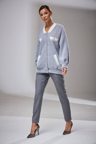 Жакет Kaloris 2039/1 серый - фото 6