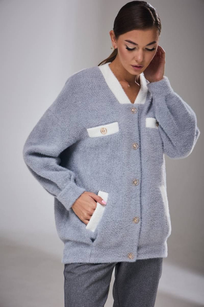 Жакет Kaloris 2039/1 серый - фото 2