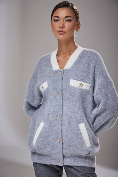 Жакет Kaloris 2039/1 серый - фото 1