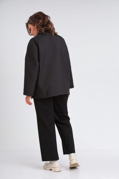 Комплект брюки и жакет из текстильных тканей VIA-Mod 611 черный - фото 4