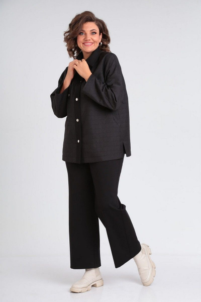 Комплект брюки и жакет из текстильных тканей VIA-Mod 611 черный - фото 3