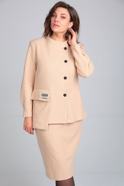 Комплект жакет и юбка с рельефами и карманами VIA-Mod 613 - фото 3