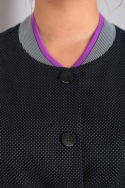 Деловой комплект бомбер и зауженные брюки TVIN 7659 сирень - фото 11