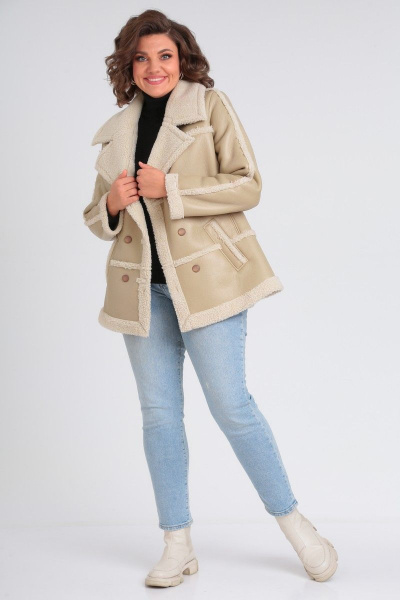 Дубленка Celentano 2044.1 бежевый - фото 5