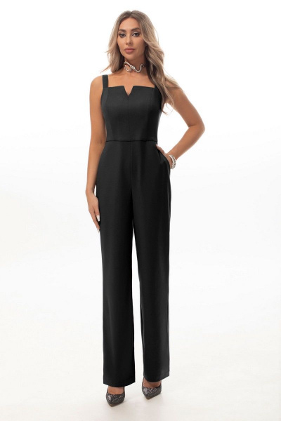 Черный комбинезон без рукавов на бретелях Golden Valley 1104 черный - фото 1
