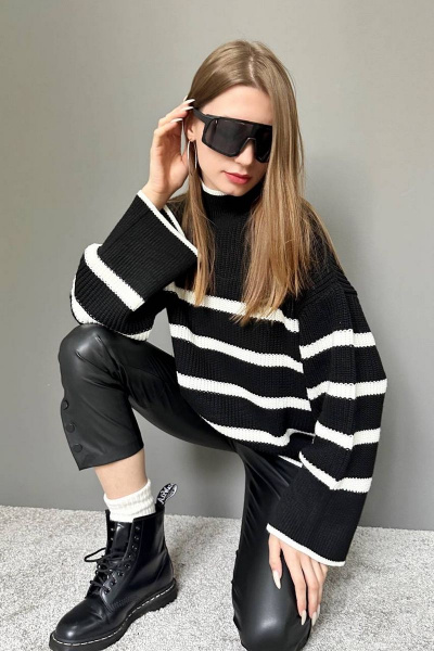 Джемпер DAVYDOV 8059 черный - фото 9