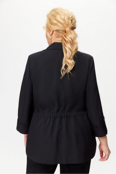 Черный жакет из текстиля на каждый день DaLi 3516Б чёрный - фото 2