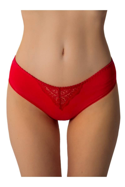 Круглогодовые хлопковые женские трусы со средней линией талии ЛЕДИ ГРАНД 181151 красный - фото 1