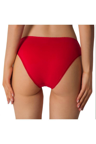 Круглогодовые хлопковые женские трусы со средней линией талии ЛЕДИ ГРАНД 181151 красный - фото 2