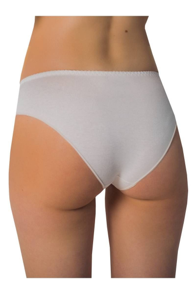 Круглогодовые белые женские трусы из кружева и хлопка ЛЕДИ ГРАНД 181153 шампань - фото 2
