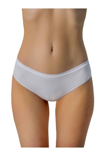 Классические белые трусы из трикотажа и хлопка для комфорта ЛЕДИ ГРАНД 191161 белый - фото 1