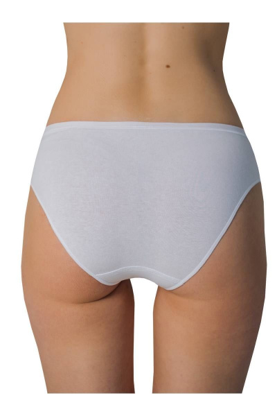 Классические белые трусы из трикотажа и хлопка для комфорта ЛЕДИ ГРАНД 191161 белый - фото 2
