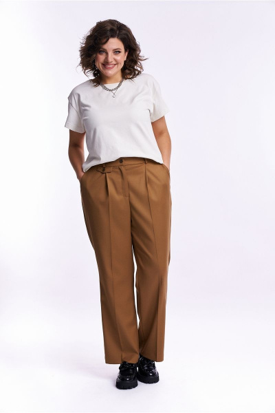 Брюки и кардиган из трикотажа с эко-кожаными карманами Almirastyle 249 - фото 6