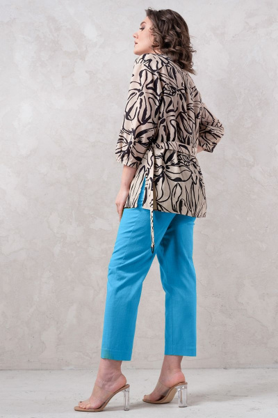 Ленённые брюки классического кроя с эластичным поясом Avanti С-150-2 - фото 2