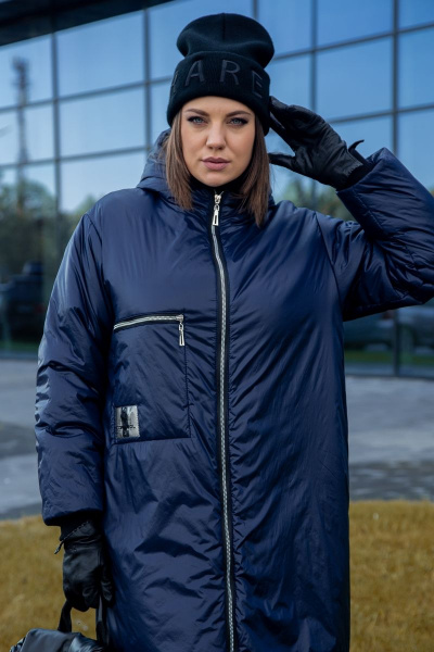 Водоотталкивающее пальто с капюшоном и утеплителем Lady Secret 5018/1 синий - фото 13