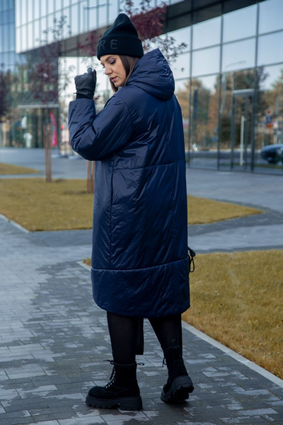 Водоотталкивающее пальто с капюшоном и утеплителем Lady Secret 5018/1 синий - фото 10