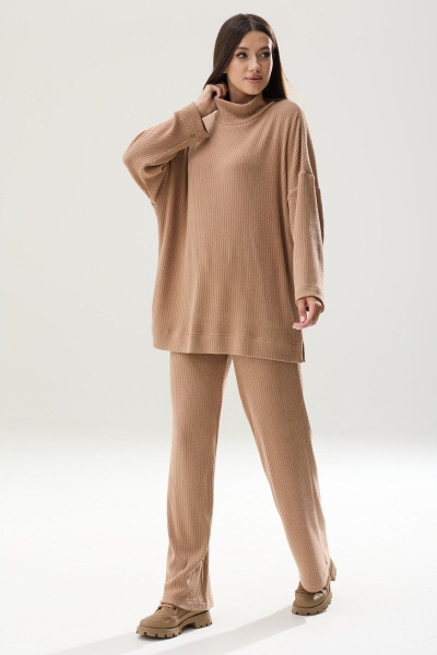 Комплект из трикотажного джемпера оверсайз и свободных брюк Ларс Стиль 827 - фото 5