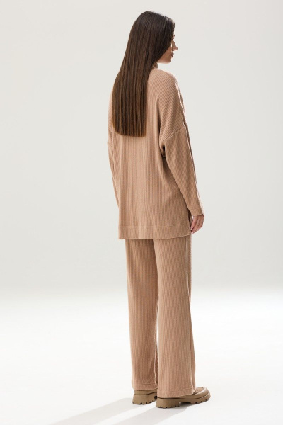 Комплект из трикотажного джемпера оверсайз и свободных брюк Ларс Стиль 827 - фото 4