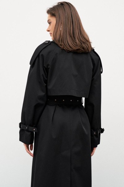 Плащ-тренчкот из хлопка с отлетной кокеткой и пряжками C. of PAPAYA NEW 1653-В - фото 2