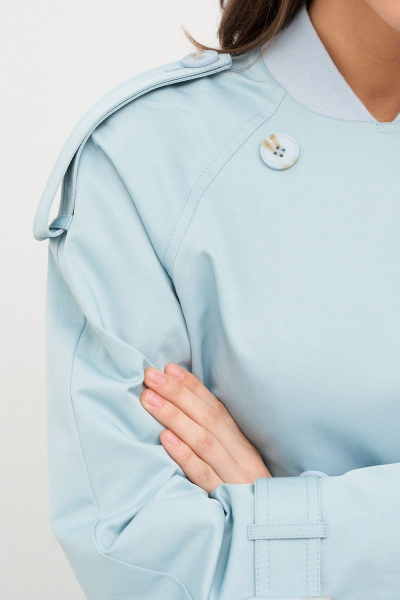 Куртка-тренчкот укороченная с воротником-стойкой из хлопка C. of PAPAYA NEW 1662 - фото 4