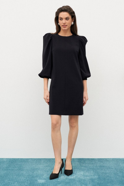 Платье из итальянского кади с объемными рукавами C. of PAPAYA NEW 1660 - фото 1