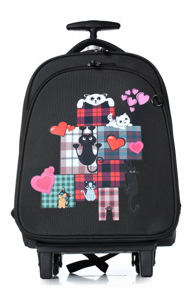 Черный текстильный рюкзак с одним отделением и карманом Galanteya 6223.23с839к45 черный - фото 2