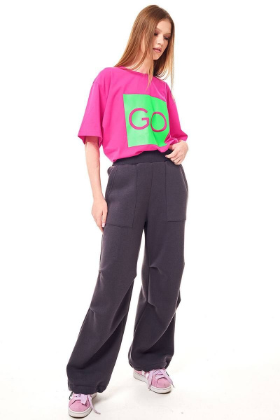 Брюки карго из футера с накладными карманами GO F2055/30-03.164-170 - фото 1