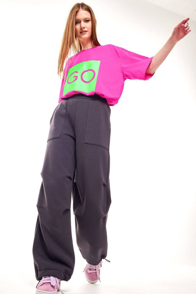 Брюки карго из футера с возможностью заужения GO F2055/30-03.170-176 - фото 4