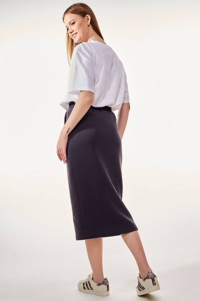 Сербая юбка зауженная миди из трикотажа с карманами GO F2056/30-03.164-170 - фото 5