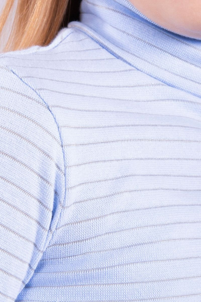 Джемпер 8 Марта 5585-3С5128Д40-110,116 полоска-голубой - фото 4