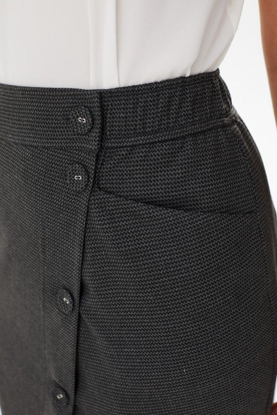 Повседневная серая юбка с резинкой и зауженным к низу силуэтом MALI 223-066 темно-серый - фото 5