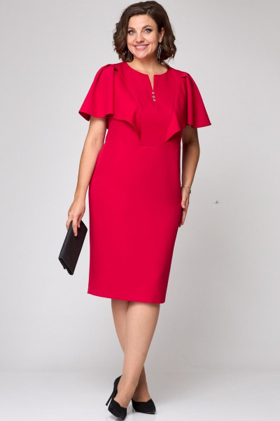 Платье EVA GRANT 7295 красный - фото 2