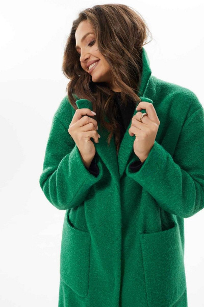 Пальто Mislana С854/1 зеленый - фото 5