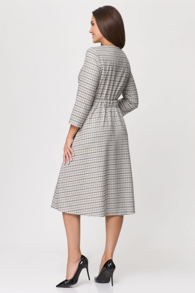 Демисезонное платье из текстиля с длиной 109 см DaLi 5663 беж - фото 4